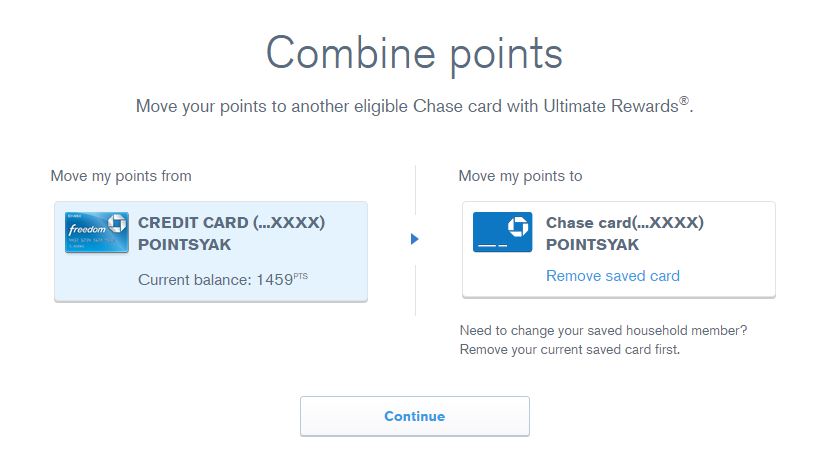 Chase Ultimate Rewards Unexpected Error When Combining Points - PointsYak