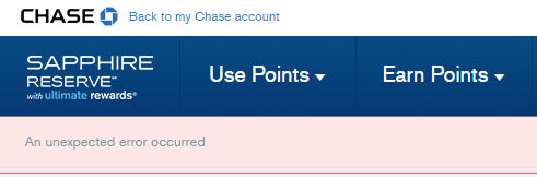 Problems with chase ultimate rewards. I have been getting this message  everytime I open the ultimate rewards in app anyone know why? : r/Chase